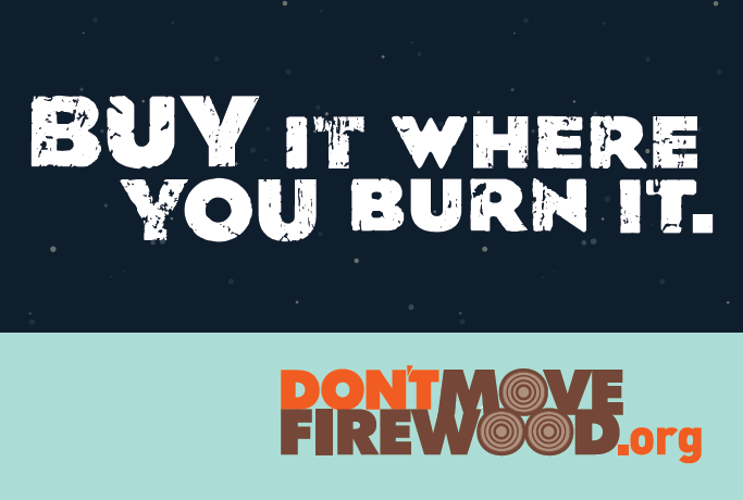 Do not move firewood sign